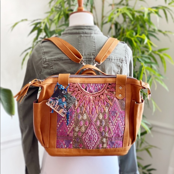 Genuine leather convertible bag from Guatemala main image 6